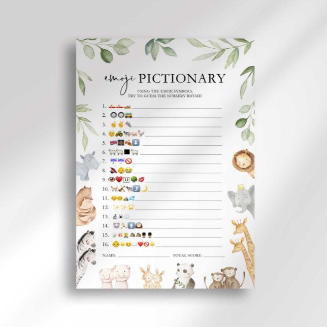 Noah's Ark Baby Shower Emoji Game Invitation (Creator Uploaded)