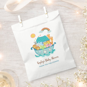 Noahs Ark Baby Shower Favor Bags Boys Personalized