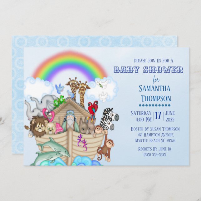 Noah's Ark  Baby Shower Invitation (Front/Back)