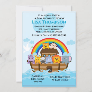 Noah's Ark Baby Shower Invitation