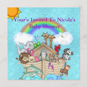 NOAHS ARK Baby Shower Invitation