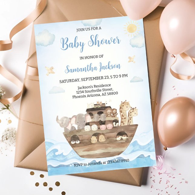 Noah's Ark Baby Shower Invitation (Creator Uploaded)