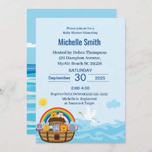 Noah's Ark Baby Shower Invitations