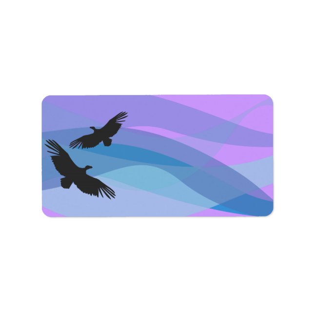 Noah's Ark Birds Print Your Address Labels Sticker (Front)