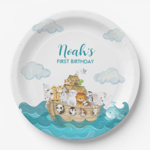 Noah's Ark Birthday Paper Plates