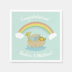 Noah's Ark Boho Baby Shower Napkin