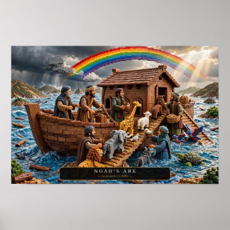 Noah's Ark — Building Brick Art Poster