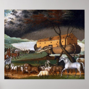 Noah's Ark by Edward Hicks - Circa 1846 Poster