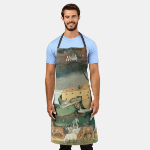 Noah's Ark by Edward Hicks, Vintage Folk Art Apron