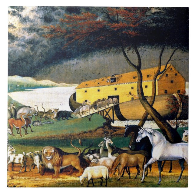 Noah's Ark Ceramic Tile (Front)
