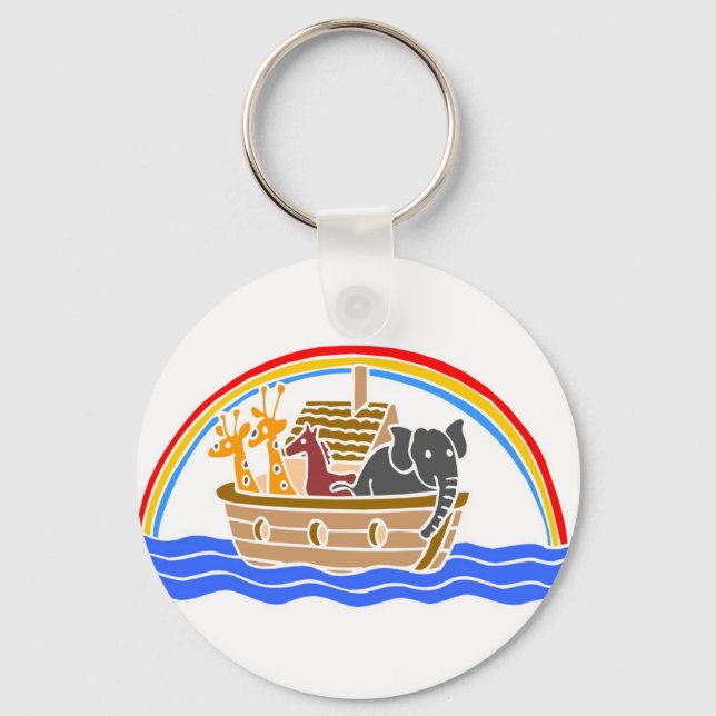 Noah's ark Christian artwork_4 Key Ring (Front)
