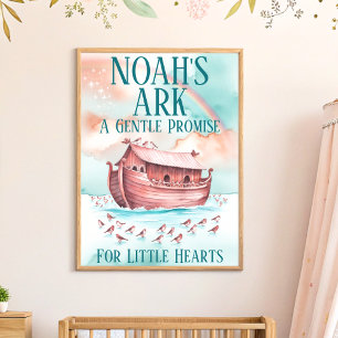 Noah's Ark Christian Nursery Kids Wall Art 