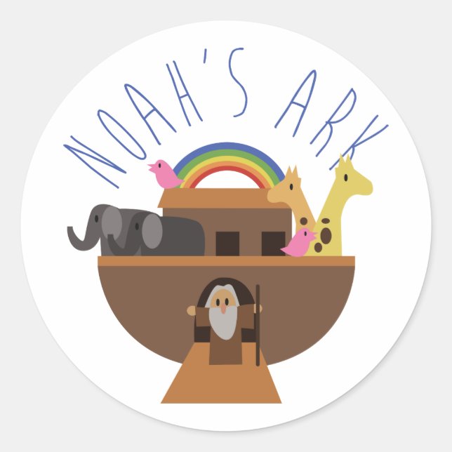 Noah's Ark Classic Round Sticker (Front)
