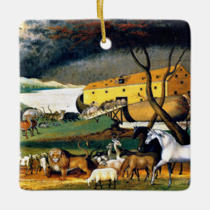 Noah's Ark colourful Ceramic Ornament