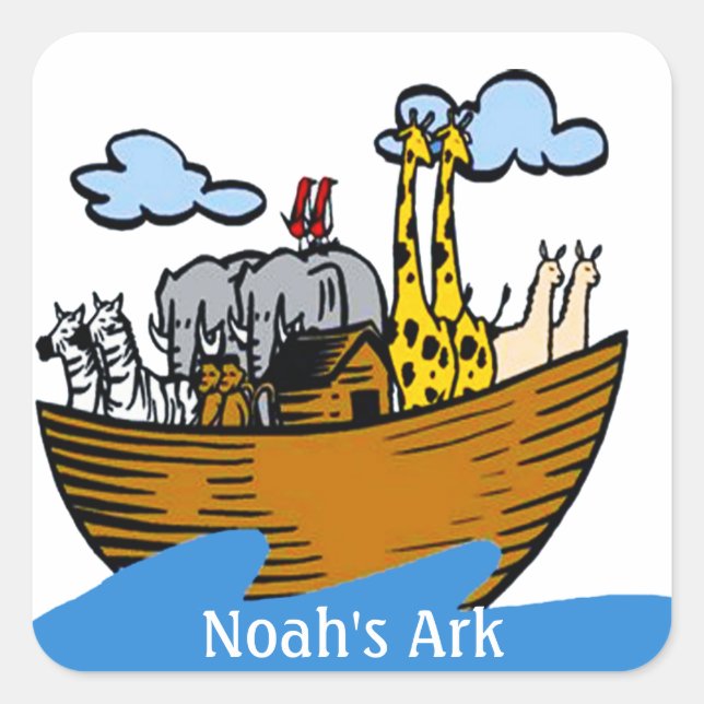 Noah's Ark Customisable Stickers (in 5 shapes) (Front)