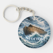 Noah's Ark Customizable Keychain