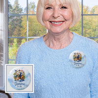 Noah's Ark Cute Animals Blue Boy Grandma to Be