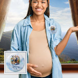 Noah's Ark Cute Animals Blue Boy Mummy to Be 6 Cm Round Badge<br><div class="desc">Welcome to our "Noah's Ark Cute Animals Blue Boy Baby Shower" collection, where charm meets whimsy in every detail. Inspired by the timeless story of Noah's Ark, this collection captures the innocence and joy of welcoming a new bundle of joy into the world. Imagine adorable animals in soft shades and...</div>