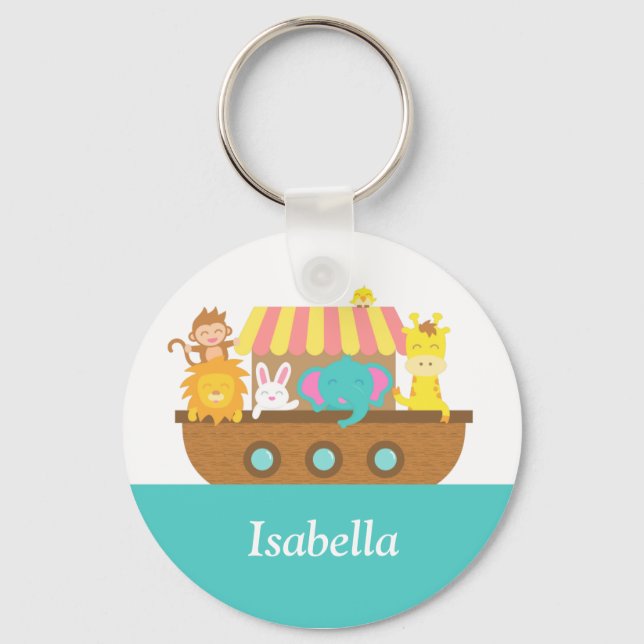 Noah's Ark, Cute Animals for kids Key Ring (Front)