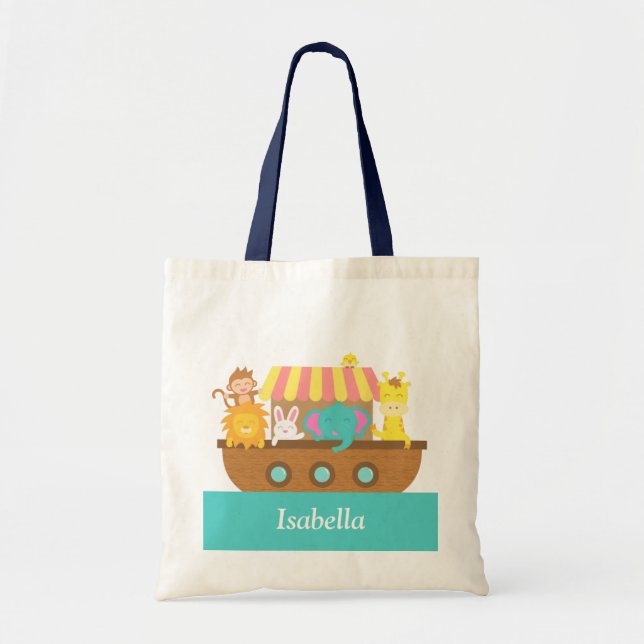 Noah's Ark, Cute Animals for kids Tote Bag (Front)
