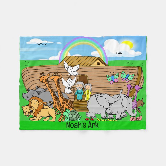 Noah's Ark Fleece Blanket (Front (Horizontal))