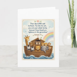 Noah's Ark Genesis 7:1 Card