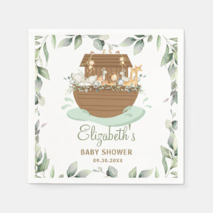Noah's Ark Greenery Baby Shower Birthday Baptism Napkin