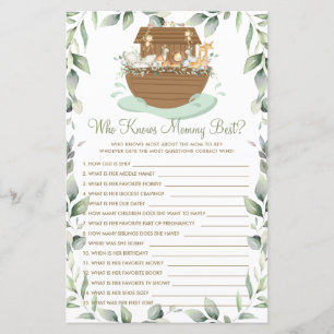 Noah's Ark Greenery Who Knows Mummy Best Game