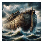 Noah's Ark in the Flood Christian Bible Story Art