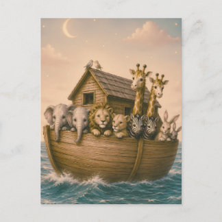 Noah's Ark Islamic Nursery Holiday Postcard