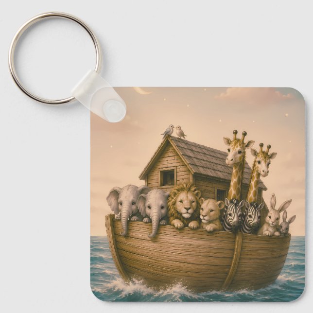 Noah's Ark Islamic Nursery  Key Ring (Front)