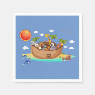 Noah's ark napkin