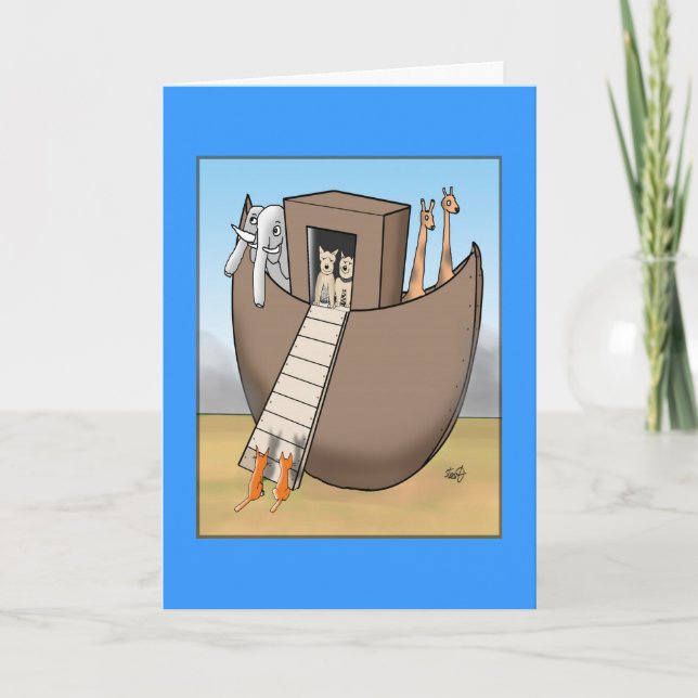 Noah's Ark - No Cats Allowed Card (Front)