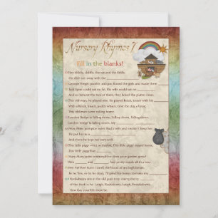 Noah's Ark Nursery Rhyme Baby Shower Games