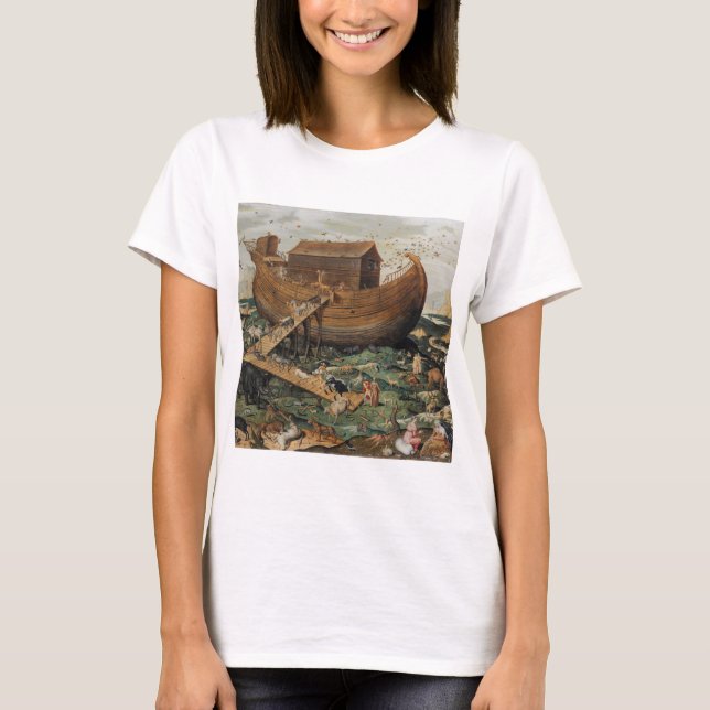 Noah's Ark on Mount Ararat by Simon de Myle T-Shirt (Front)