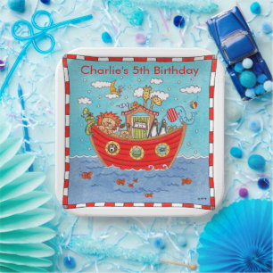 Noah's Ark Paper Plate