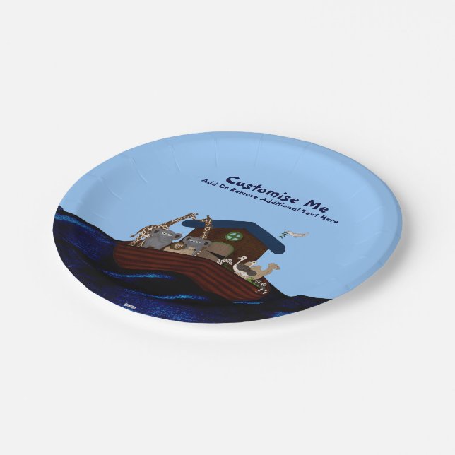 Noah's Ark Paper Plate (Angled)