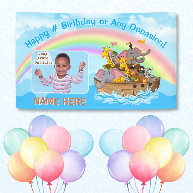Noah's Ark Party Decorations, Noah's Ark Banner (Noah's Ark Baby Shower. Noah's Ark Birthday Theme. Noah's Ark 1st Birthday Decorations. Noah's Ideas)