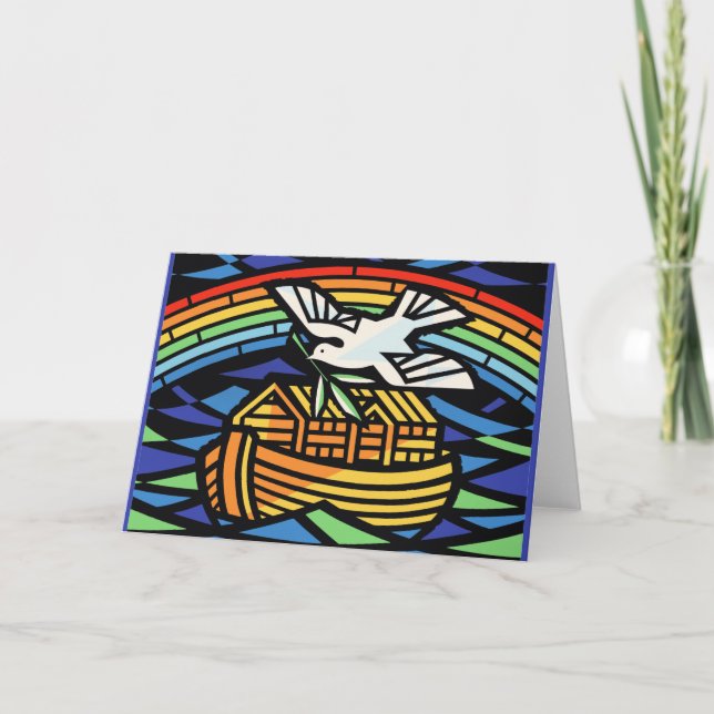 Noah's Ark, Rainbow, Dove Card (Front)