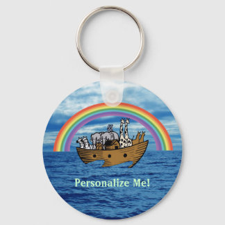 Noah's Ark & Rainbow Key Ring