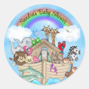 Noah's Ark Rainbow Personalised Stickers