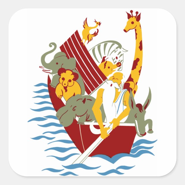 Noah's Ark Square Sticker (Front)