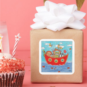 Noah's Ark Square Sticker