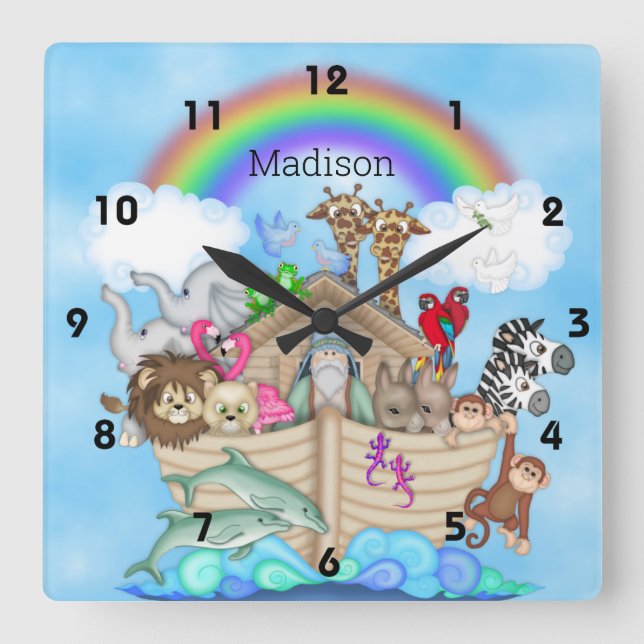 Noah's Ark Wall Clock (Front)