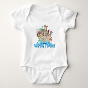 Noah's Ark We're Twins Baby Bodysuit