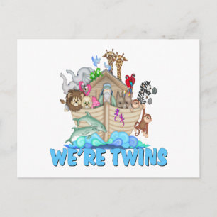 Noah's Ark We're Twins Postcard