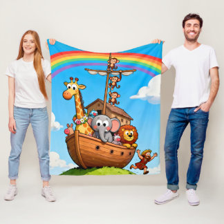 Noah's Great Ark Adventure Fleece Blanket