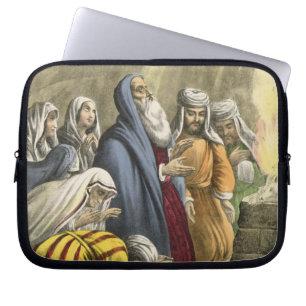 Noah's Sacrifice on Leaving the Ark, from a bible Laptop Sleeve