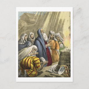 Noah's Sacrifice on Leaving the Ark, from a bible Postcard
