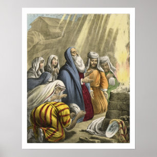 Noah's Sacrifice on Leaving the Ark, from a bible Poster